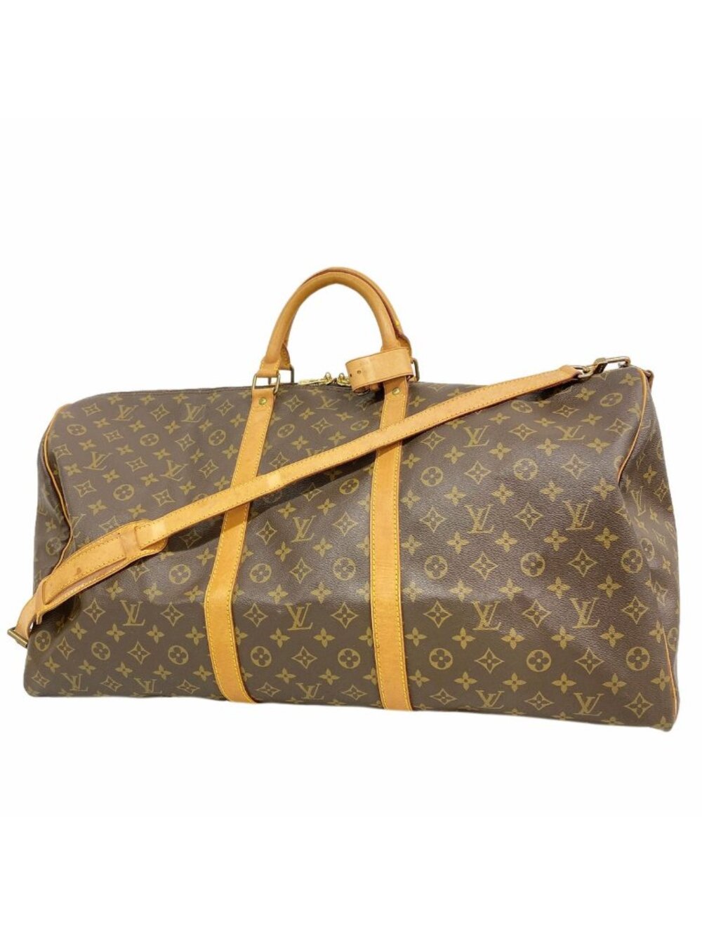 Louis Vuitton Boston Bag Monogram Keepall Bandouliere 60 Brown